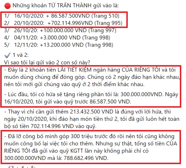 Ngân hàng lên tiếng sau vụ Trấn Thành sao kê