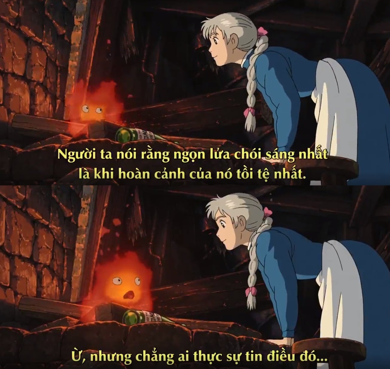 câu thoại ngọt ngào chân thật trong anime Howl's Moving Castle