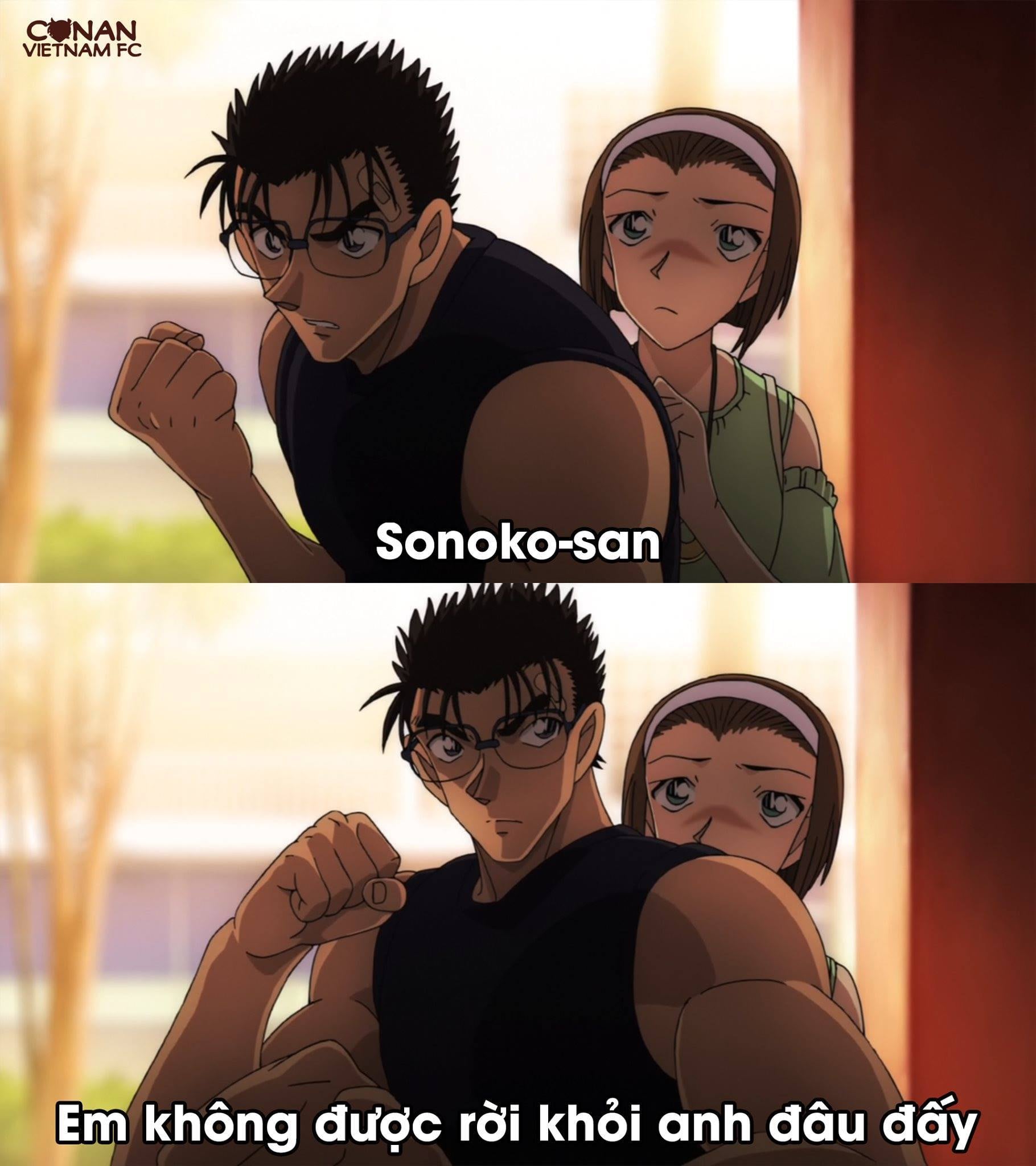 khoảnh khắc tình bể bình của cặp Sonoko và Makoto