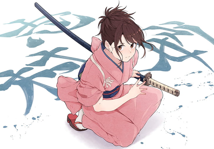 nhân vật anime diện kimono