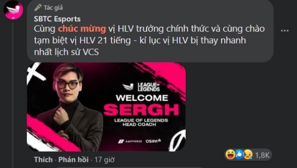 LMHT: SBTC Esports “quay xe” đón thầy Liêu về làm HLV, Thầy Ba xác lập kỉ lục chưa từng có trong lịch sử VCS