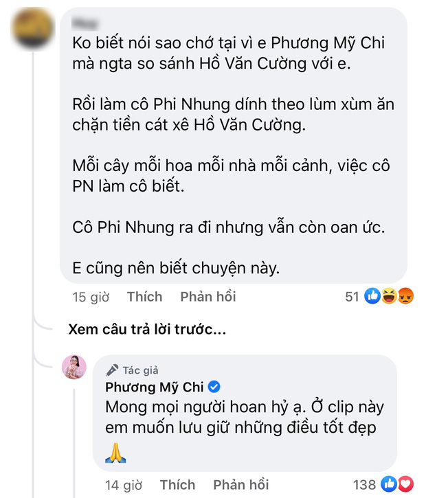 Phương Mỹ Chi bị chỉ trích sau khi Phi Nhung qua đời