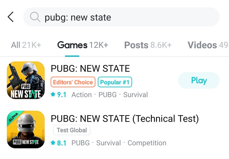 Cách tải game PUBG New State trên thiết bị Android