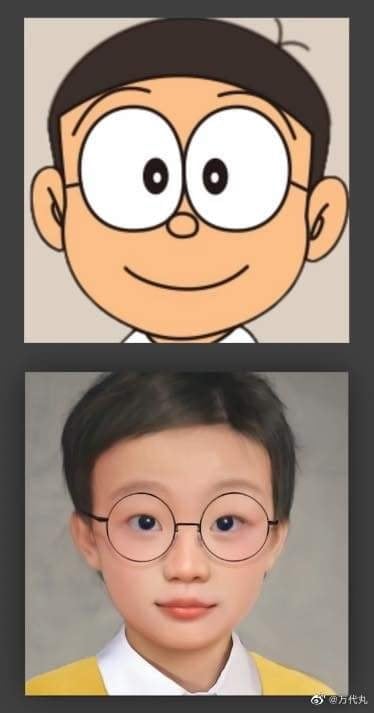 các nhân vật Doraemon thành người thật