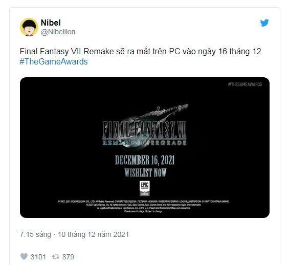 Chi tiết cấu hình tối thiểu để có thể chơi Final Fantasy VII Remake