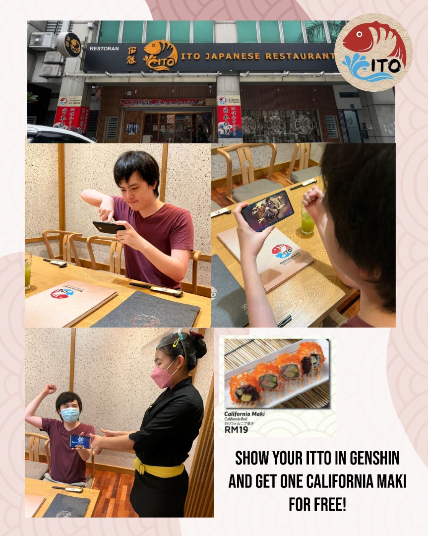 Một nhà hàng thú vị tặng đồ ăn cho thực khách sở hữu nhân vật Arataki Itto trong Genshin Impact