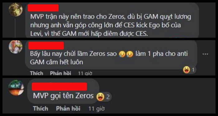 Zeros được réo tên sau chiến thắng của GAM