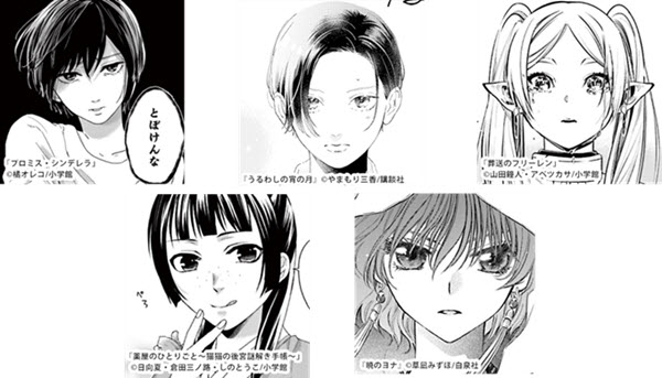 17 đề cử nhân vật manga
