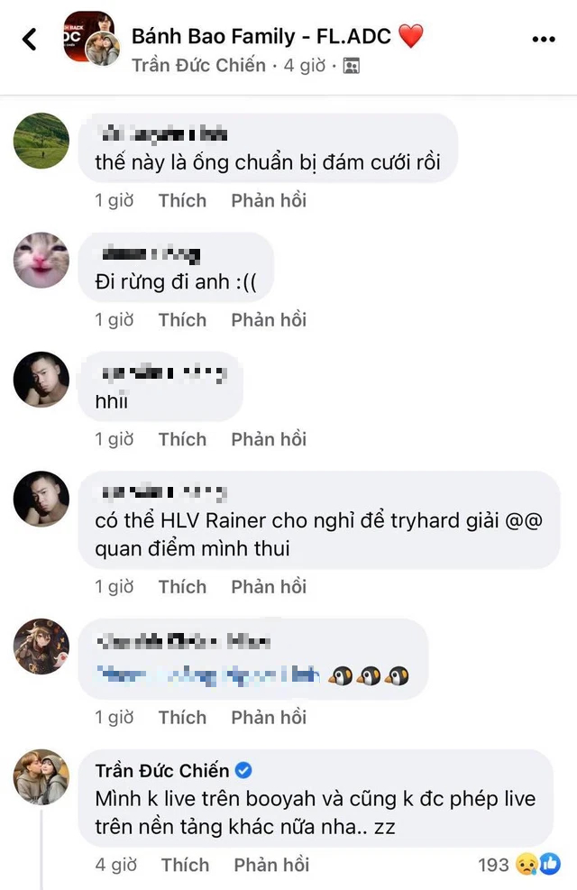 Liên Quân Mobile: Bất ngờ tuyển thủ ADC thông báo “off stream” 3 tháng khiến fan hoang mang