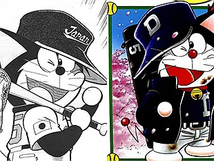Cộng đồng mạng bỗng hoài niệm về manga "Doraemon bóng chày"