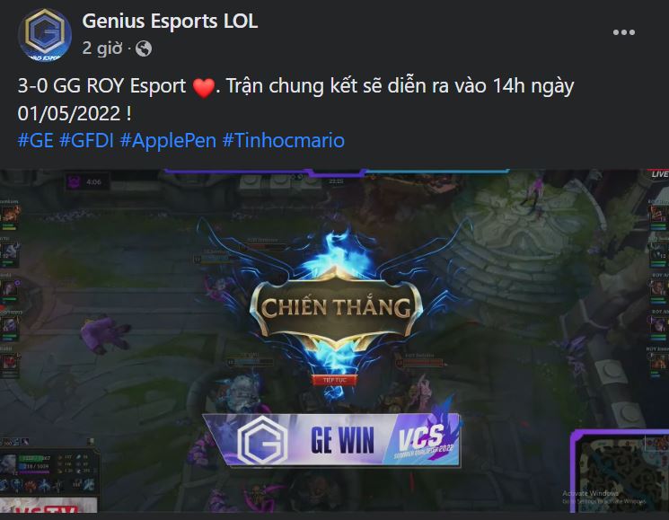 Genius Esports tận dụng chiếc vé 