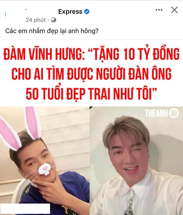 Xôn xào tin Mr. Đàm tuyên bố tặng 10 tỷ cho ai tìm ra người đàn ông U50 trẻ và đẹp trai hơn mình