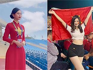 Loạt hot girl bưng khay huy chương đọ sắc cùng "gái khán đài" trong SEA Games 31: Người kín đáo, kẻ táo bạo