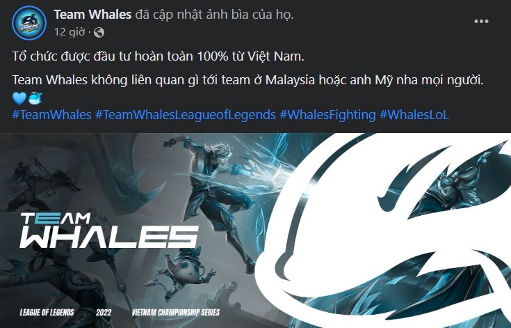 Team Whales sẽ là 1 ẩn số thú vị tại VCS Mùa Hè 2022