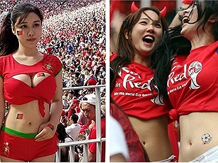 Những kiểu thời trang dễ khiến người khác đỏ mặt của các nữ CĐV bóng đá châu Á