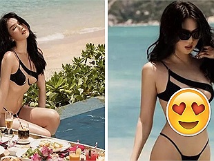 Ngọc Trinh diện bikini có như không khiến clip đăng lên bị "bay màu" vì tiêu chuẩn cộng đồng