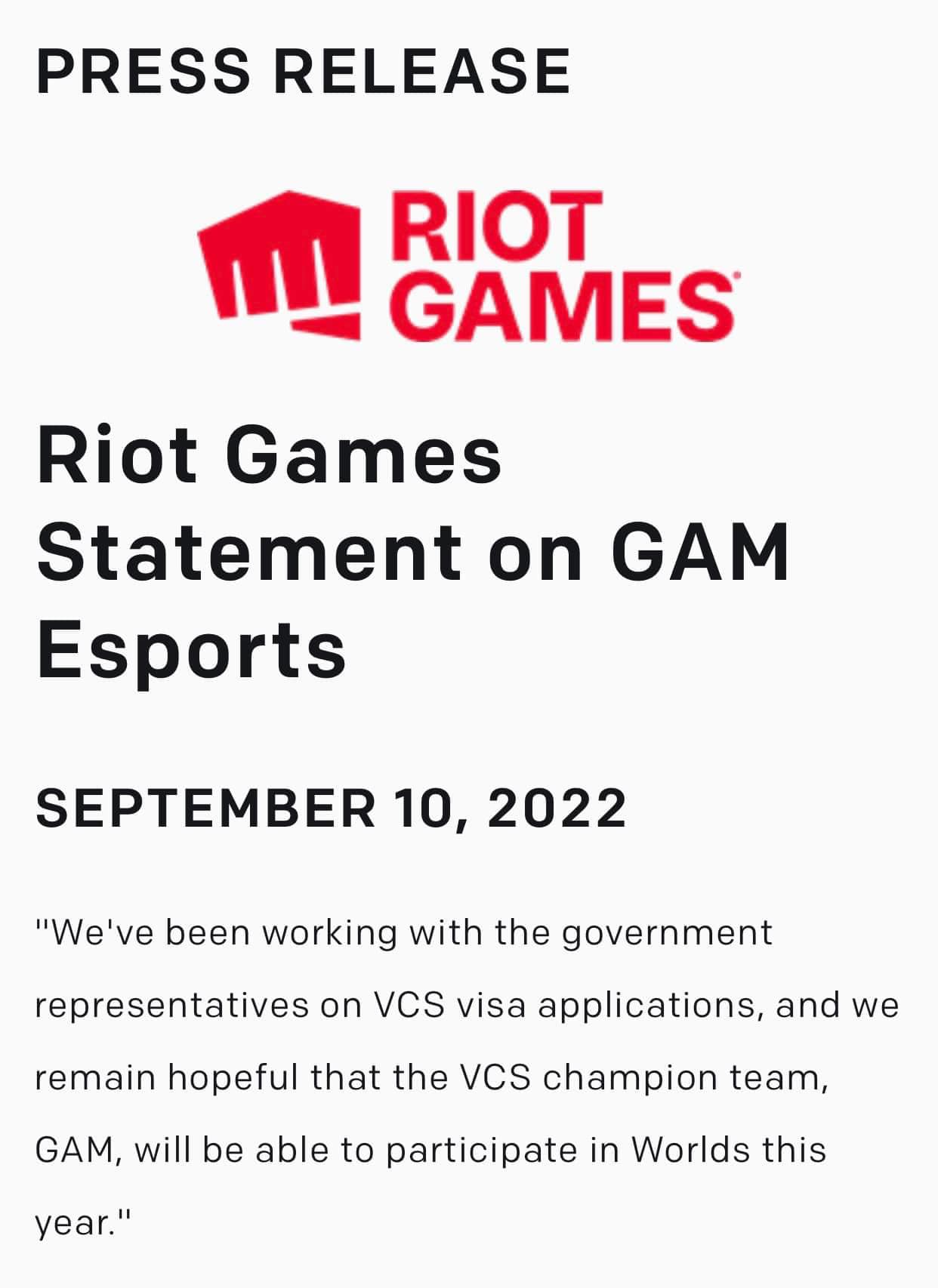 Riot Games đang nỗ lực để đưa VCS đến với CKTG 2022
