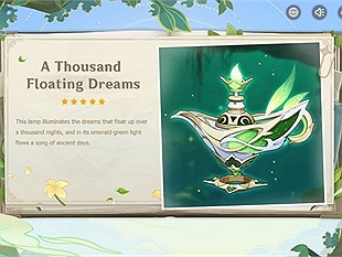 Genshin Impact: Chi tiết các chỉ số và hiệu ứng của A Thousand Floating Dreams - vũ khí đặc trưng của Nahida