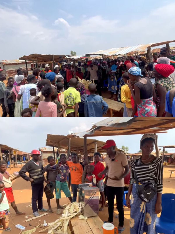 Lindo mang kẹo lạc Việt Nam ra bán tại chợ, người mua xếp hàng dài