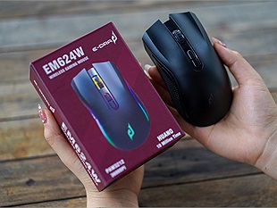 Chạm mặt EM624w, chuột không dây công thái học đẹp dư dùng nhà E-Dra