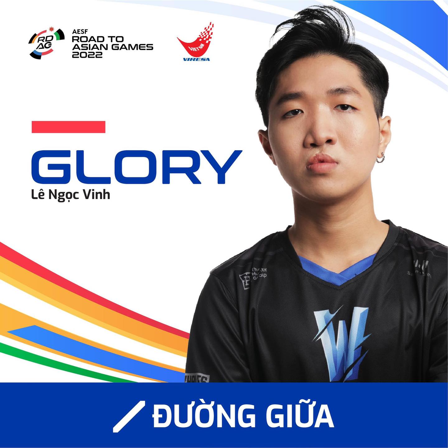 Glory được chọn là người đi đường giữa của ĐTQG Việt Nam thi đấu tại Asian Games 2022