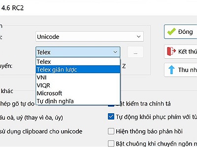 Phiên bản mới UNIKEY 4.6 RC2 thêm kiểu gõ "TELEX giản lược", không còn lỗi gõ "W" thành "Ư"