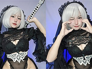 Miwki Min lột xác hoàn hảo trong phiên bản cosplay 2B trong Nier: Automata