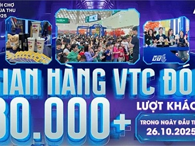Hơn 30.000 lượt khách ghé thăm gian hàng VTC trong ngày đầu mở cửa Hội chợ mùa Thu 2025