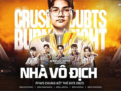 Buriram United Esports vô địch Chung Kết Thế Giới Free Fire 2025