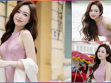 Hot girl Lê Phương Anh: Nhan sắc rạng ngời bên Hồ Gươm