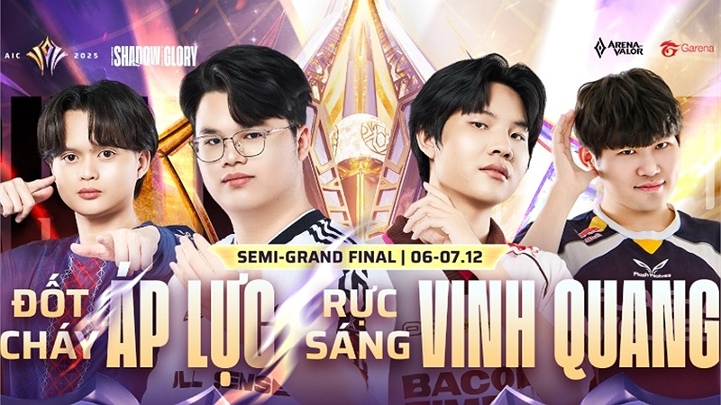 Bán kết AIC 2025: Full Sense thẳng tiến Chung kết đợi Flash Wolves và Bacon Time