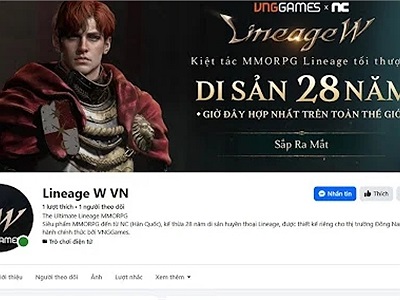 Lineage W bất ngờ mở fanpage tiếng Việt: sắp ra mắt tại Việt Nam và Đông Nam Á?