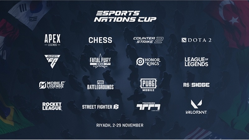 Hé lộ 16 tựa game thi đấu chính thức tại Esports Nations Cup 2026