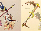 Choáng váng trước vẻ "ngầu lòi" của các Pokemon khi hóa thành những món "bảo bối thần binh"