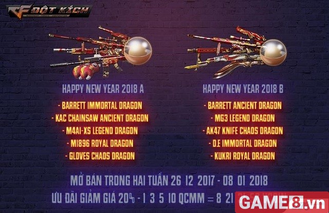 Đột Kích - Chào năm mới, game thủ háo hức chờ đón bộ đôi vũ khí Noble Gold