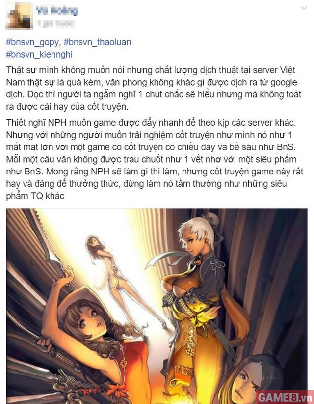 Blade and Soul tiếp tục nhận "gạch đá" về vấn đề dịch thuật