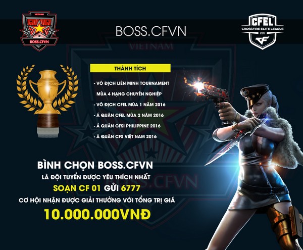 BossCFVN vô địch Đột Kích CFEL 2016 Season 1