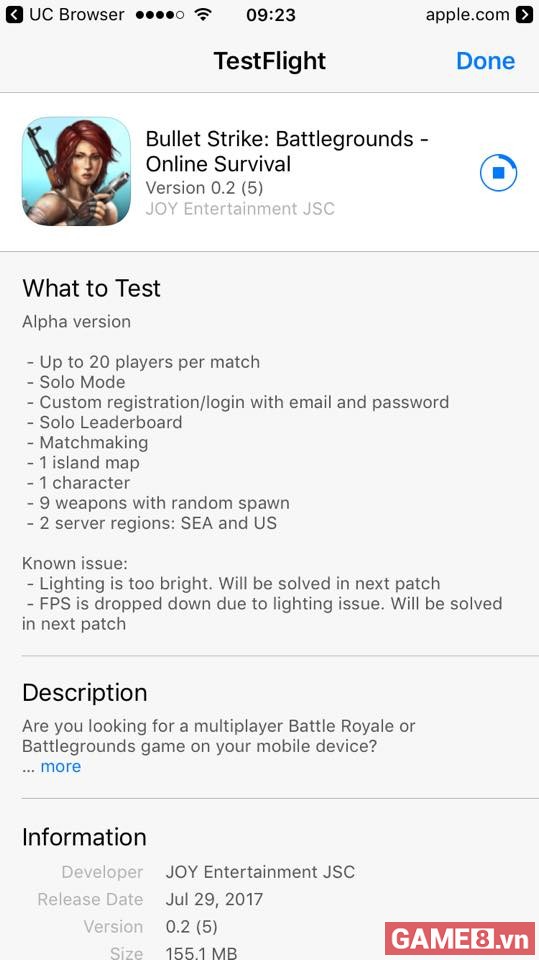 Bullet Strike: Battlegrounds chính thức mở cửa thử nghiệm giới hạn dành cho điện thoại iOS