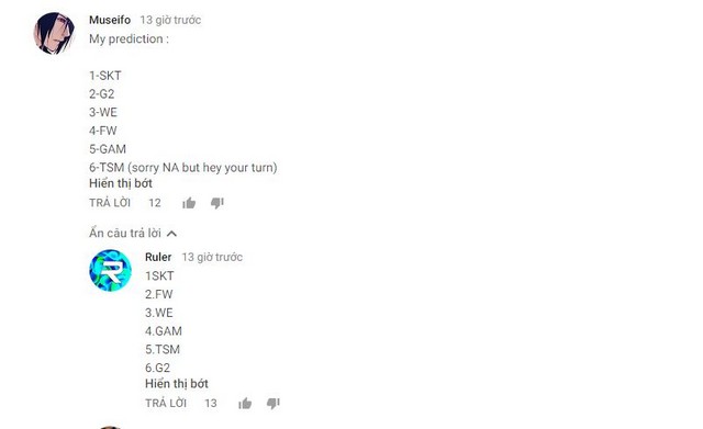 LMHT: Fan hâm mộ thế giới dự đoán về BXH thành tích của GAM và các đội tại Vòng bảng MSI 2017