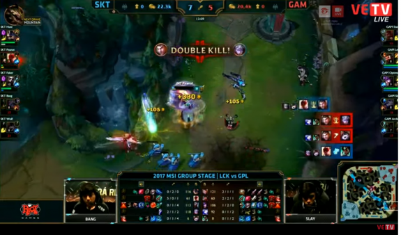 LMHT MSI 2017: GAM vs SKT T1 - Lối đánh hổ báo của GAM bị đè bẹp trong 26 phút thi đấu