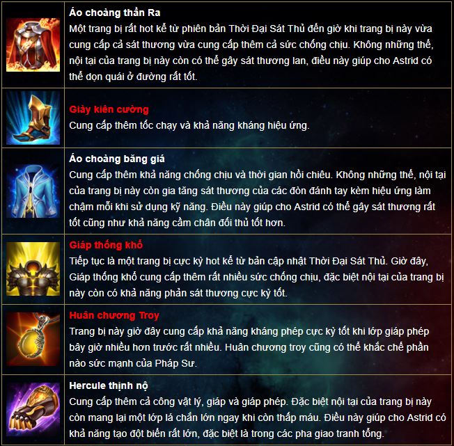 Chi tiết cách chơi và cách lên đồ cho Astrid - Nữ Kiếm Sư trong đấu trường Liên Quân Mobile