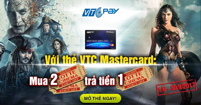 Mua 2 trả tiền 1 với thẻ VTC Mastercard