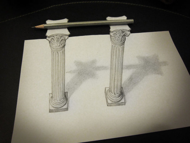 Loạt tranh vẽ 3D thật giả lẫn lộn dễ gây ảo giác mạnh cho người xem