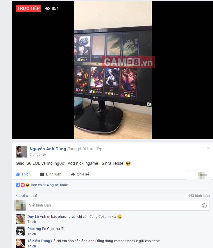 Lần đầu livestream LMHT, Ngôi sao 
