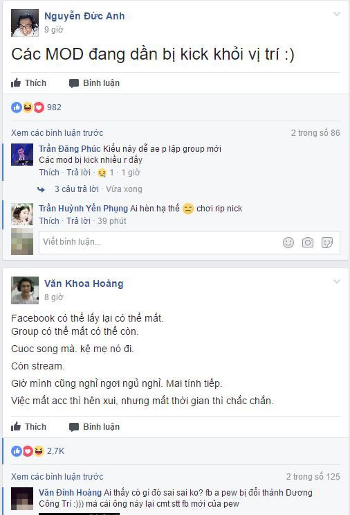 Sock: PewPew bị hack hoàn toàn Facebook cá nhân, đổi cả tên tài khoản thành  Dương Công Trí