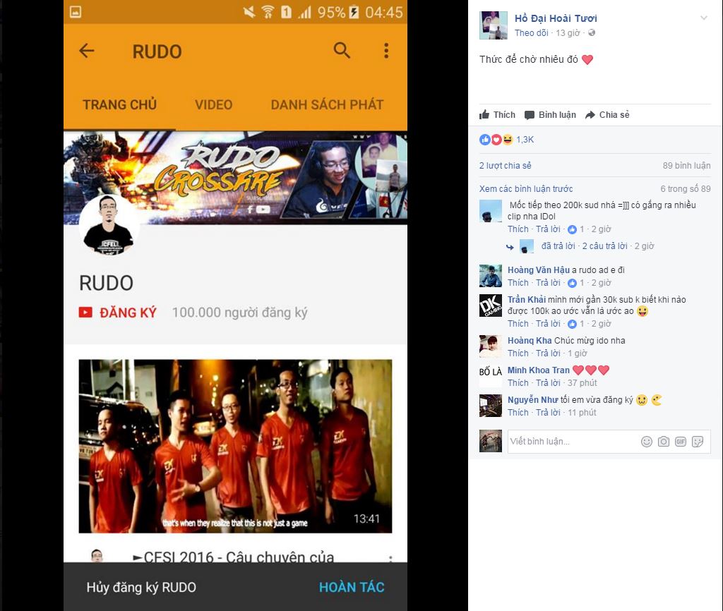 Đột Kích: Có thể bạn chưa biết, Channel Youtube của Rudo đã 